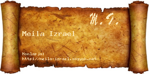 Meila Izrael névjegykártya
